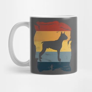 Boxer Dog Distressed Vintage Retro Silhouette Mug